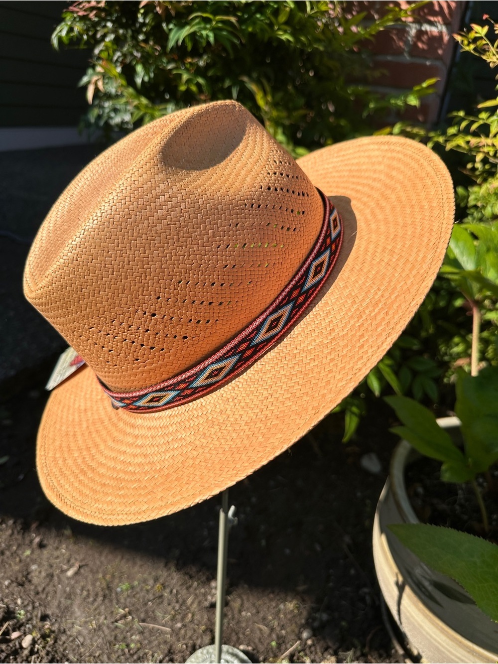 San Francisco hat co  straw Panama fedora hat with SPF 50 - Picture 2 of 13